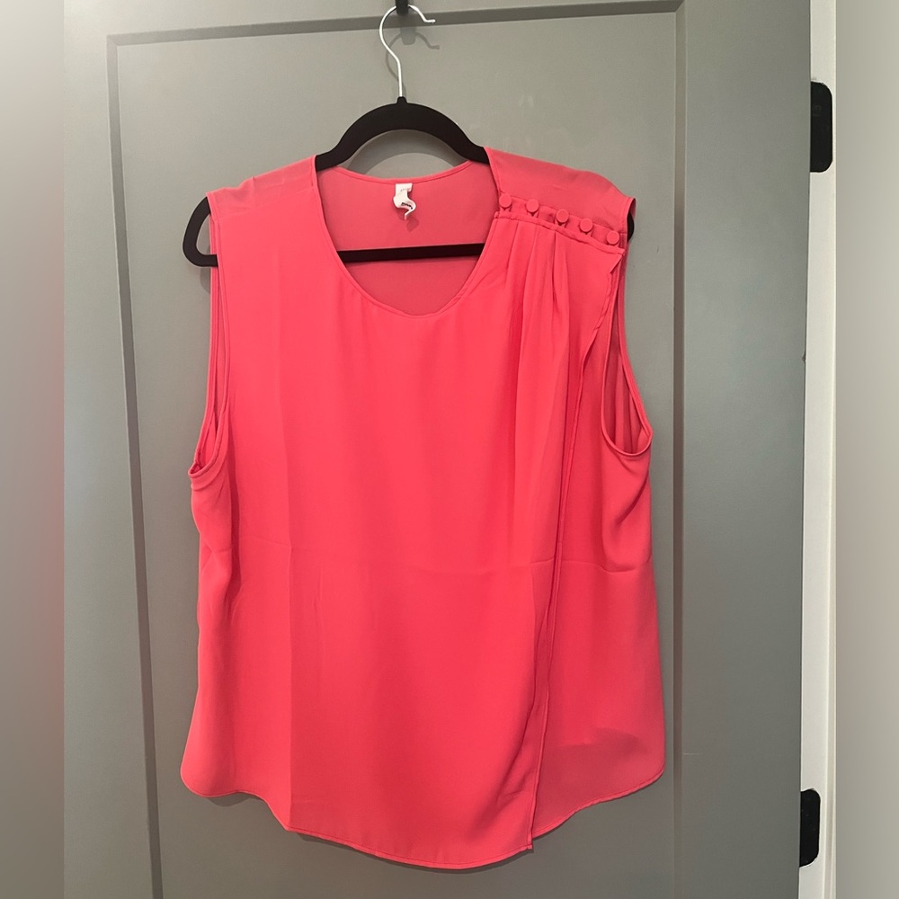 Mango Coral Pink sleeveless blouse